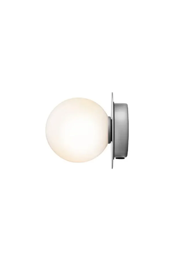 Nuura Liila 1 vägg-/taklampa, liten, silver - opal