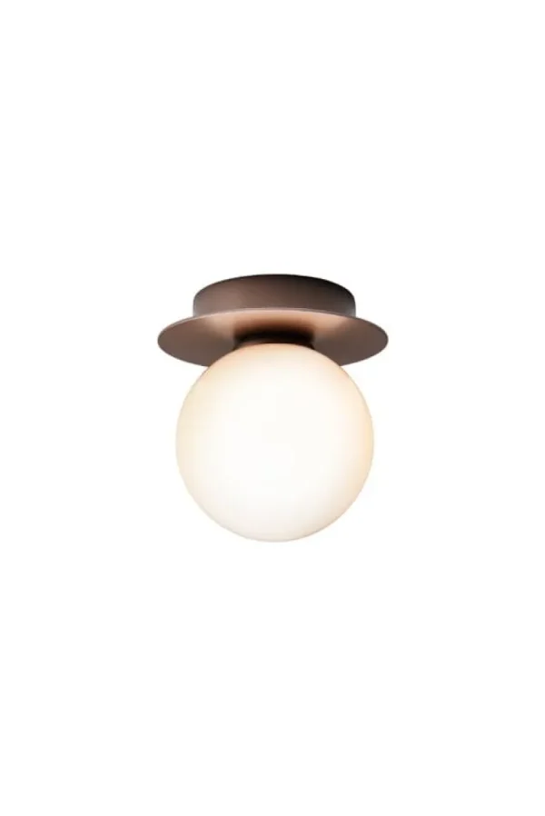 Nuura Liila 1 vägg-/taklampa, liten, mörk brons - opal
