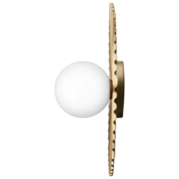 Nuura Liila Muuse vägg-/taklampa, medium, Nordic gold - opal
