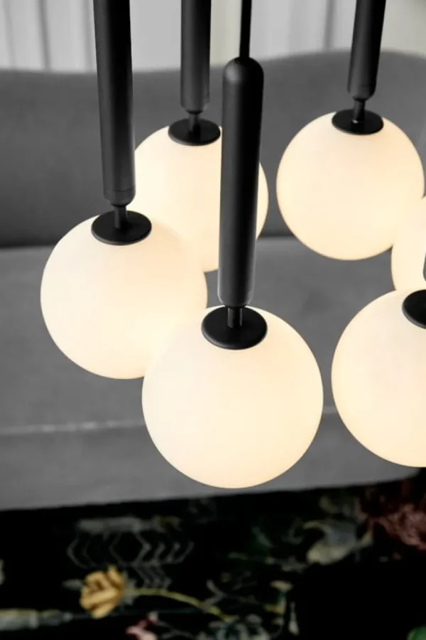 Nuura Miira 6 pendellampa, klippgrå - opal