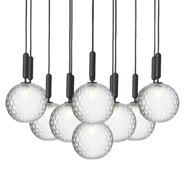Nuura Miira 13 stor pendellampa, rock grey - klar