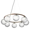 Nuura Mira 8 Circular pendellampa, mörk brons - klar