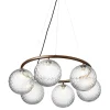 Nuura Mira 6 Circular pendellampa, mörk brons - klar