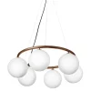 Nuura Mira 6 Circular pendellampa, mörk brons - opal white