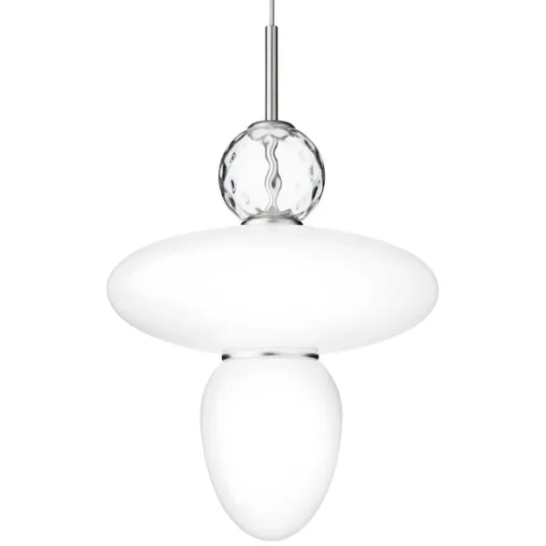 Nuura Rizzatto 43 pendellampa, satinsilver - opalvit
