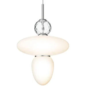 Nuura Rizzatto 43 pendellampa, satinsilver - opalvit