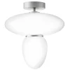 Nuura Rizzatto 42 taklampa, satinsilver - opalvit