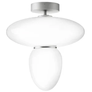 Nuura Rizzatto 42 taklampa, satinsilver - opalvit