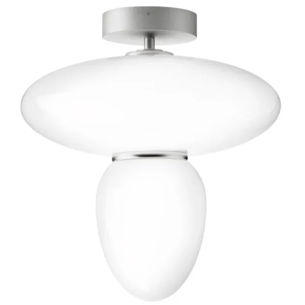 Nuura Rizzatto 42 taklampa, satinsilver - opalvit