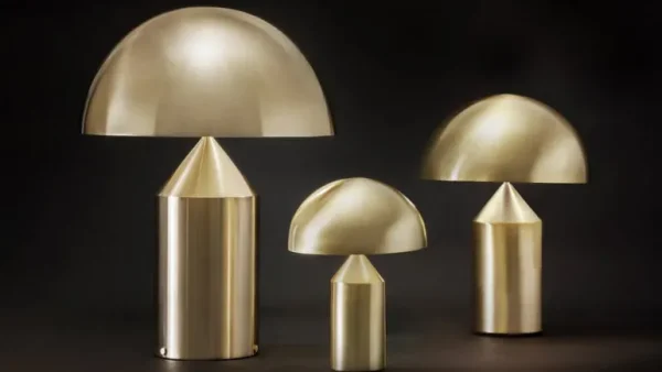 Oluce Atollo 233 bordslampa, guld