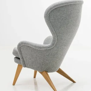 Ornäs Siesta fåtölj, ekben, ljusgrå