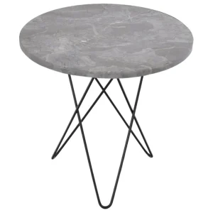 OX Denmarq Tall Mini O bord, svart - grå marmor