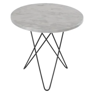 OX Denmarq Tall Mini O bord, svart - vit marmor