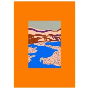 Paper Collective Orange Landscape poster