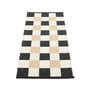 Pappelina Pix matta, 70 x 160 cm, svart - vanilj - beige