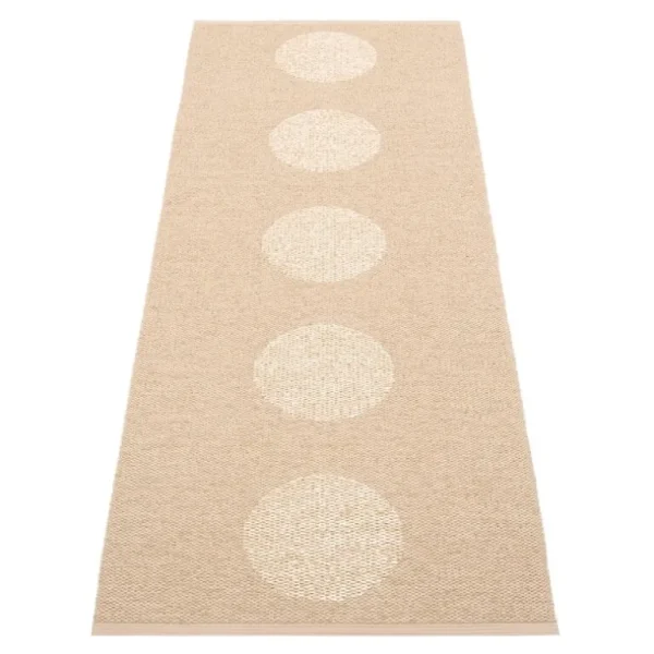 Pappelina Vera 2.0 matta, 70 x 200 cm, beige - beige metallic