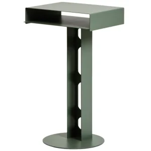 Pedestal Sidekick Table, mossy green