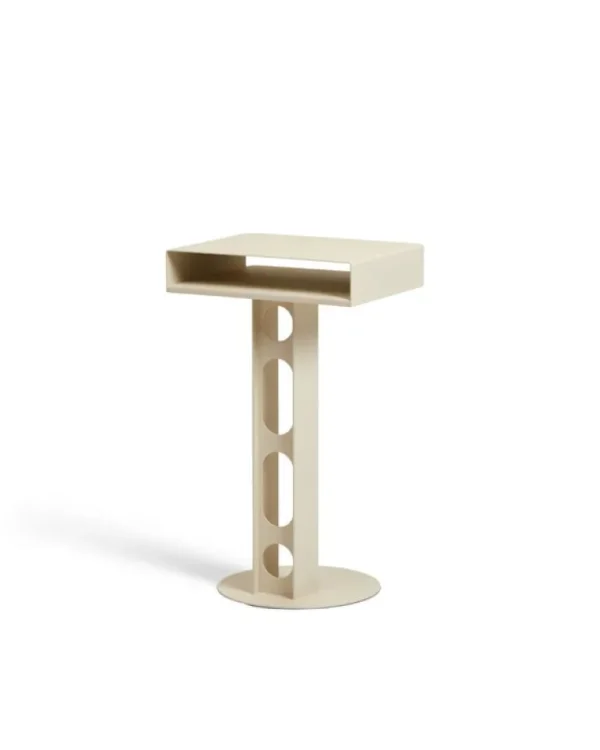 Pedestal Sidekick Table, pearl