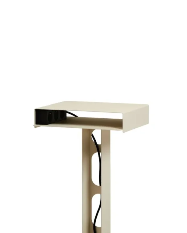 Pedestal Sidekick Table, pearl