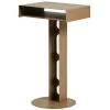 Pedestal Sidekick Table, sandstorm