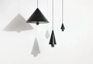 Petite Friture Cherry liten LED-pendellampa, svart