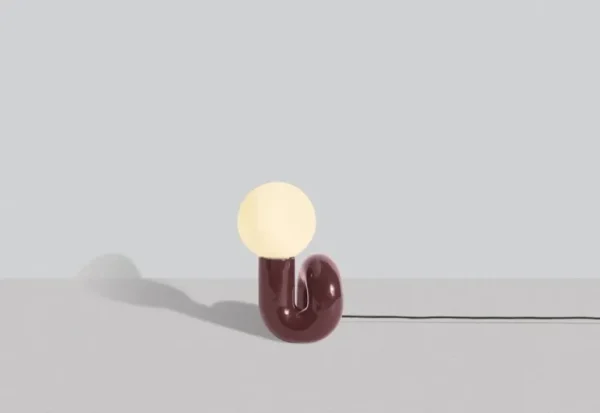 Petite Friture Neotenic bordslampa, 26 cm, körsbär