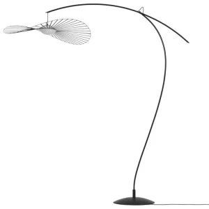 Petite Friture Vertigo Nova golvlampa, svart - vitt glas