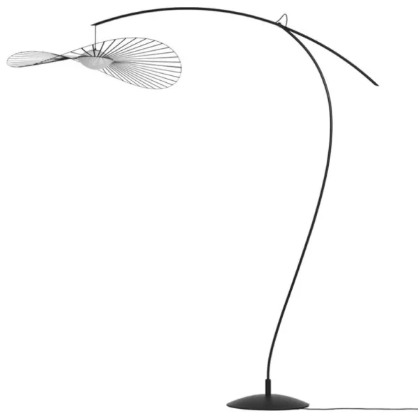 Petite Friture Vertigo Nova golvlampa, svart - vitt glas