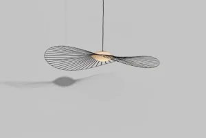 Petite Friture Vertigo Nova pendellampa, 140 cm, svart - vitt glas