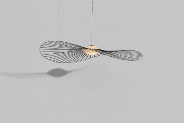 Petite Friture Vertigo Nova pendellampa, 140 cm, svart - vitt glas