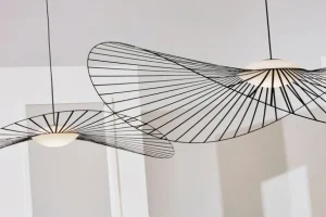 Petite Friture Vertigo Nova pendellampa, 140 cm, svart - vitt glas