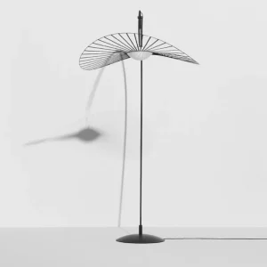 Petite Friture Vertigo Nova golvlampa, svart - vitt glas
