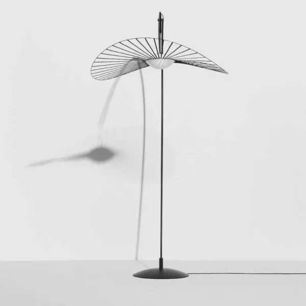 Petite Friture Vertigo Nova golvlampa, svart - vitt glas