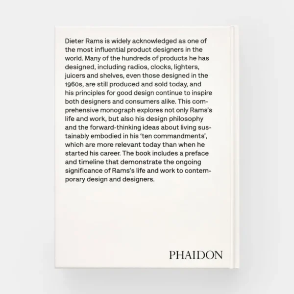 Phaidon Dieter Rams: As Little Design as Possible