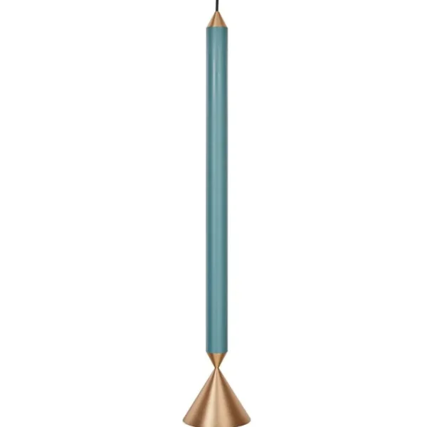 Pholc Apollo 59 pendellampa, deep sea - polerad mässing