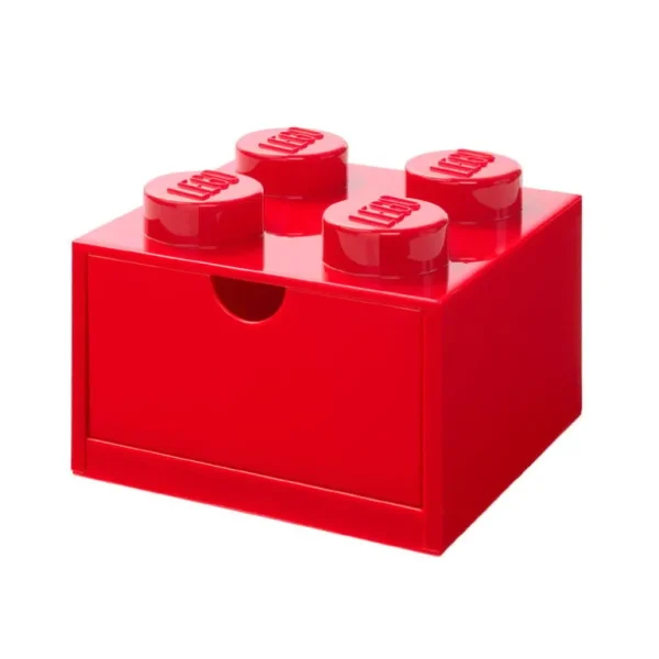 Barn Room Copenhagen Lego Desk Drawer 4, klarröd