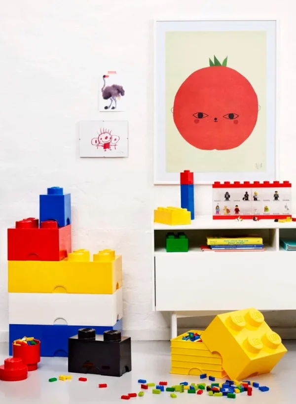 Room Copenhagen Lego Storage Brick 1 rund, röd