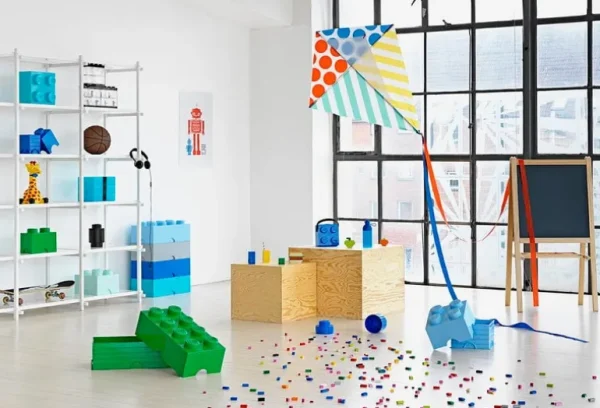 Room Copenhagen Lego Storage Brick 4, azur
