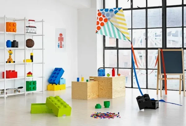 Room Copenhagen Lego Storage Brick 1 rund, blå