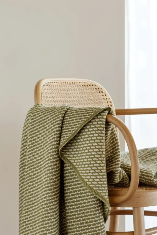 Ru00f8ros Tweed Røros Tweed Mello filt, 150 x 210 cm, bladgrön