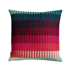 Ru00f8ros Tweed Røros Tweed Åsmund Gradient prydnadskudde, 50 x 50 cm, röd - turkos