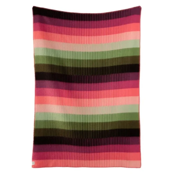 Ru00f8ros Tweed Røros Tweed Åsmund Gradient filt, 200 x 135 cm, rosa - grön