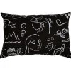 Saana ja Olli Onnenmaa kuddfodral 40 x 60 cm, svart - vit
