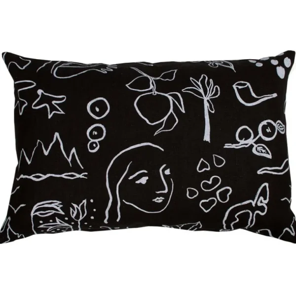 Saana ja Olli Onnenmaa kuddfodral 40 x 60 cm, svart - vit