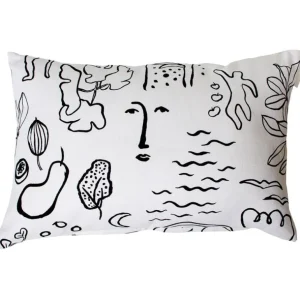 Saana ja Olli Onnenmaa kuddfodral 40 x 60 cm, vit - svart