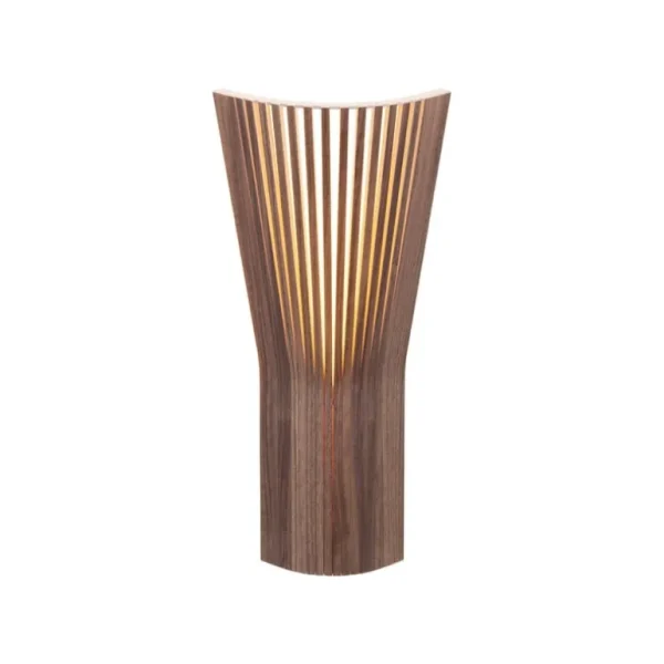 Secto Design Secto 4237 vägglampa för hörn, 45 cm, valnöt