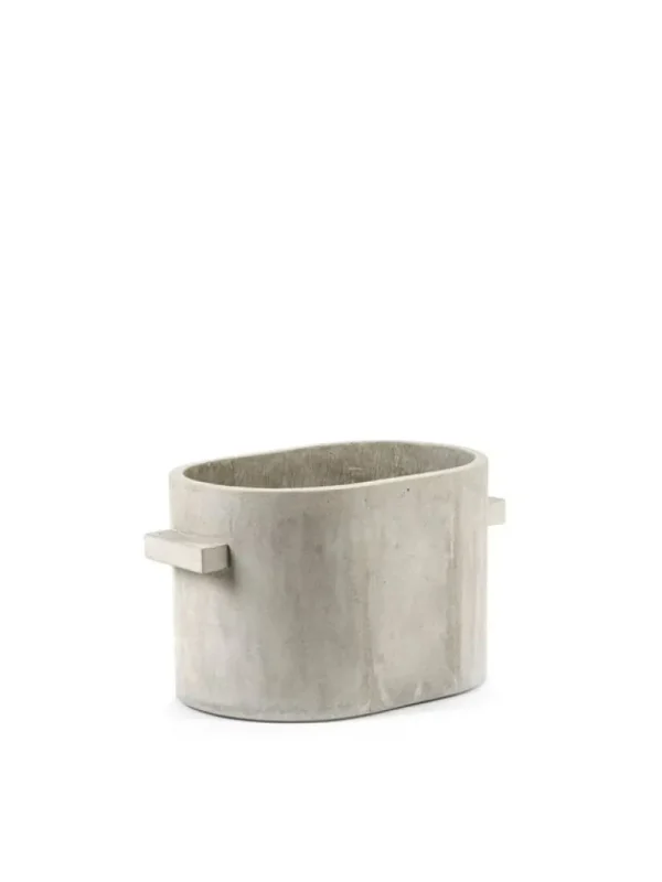 Serax Concrete oval blomkruka, 34 x 23 cm, grå