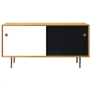 Sibast No 11 sideboard, oljad ek, svart - vit