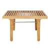 Sibast RIB loungebord, 60 x 60 cm, teak - rostfritt stål