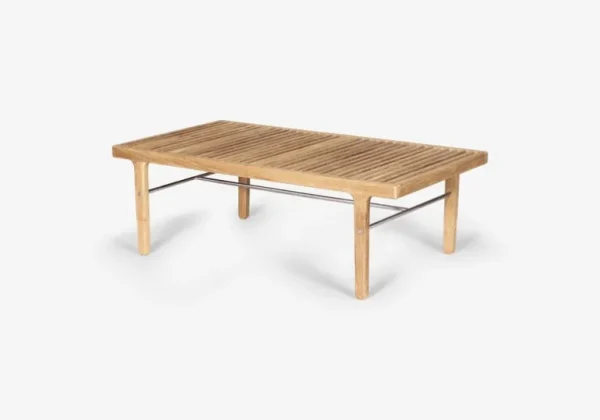 Sibast RIB loungebord, 110 x 60 cm, teak - rostfritt stål